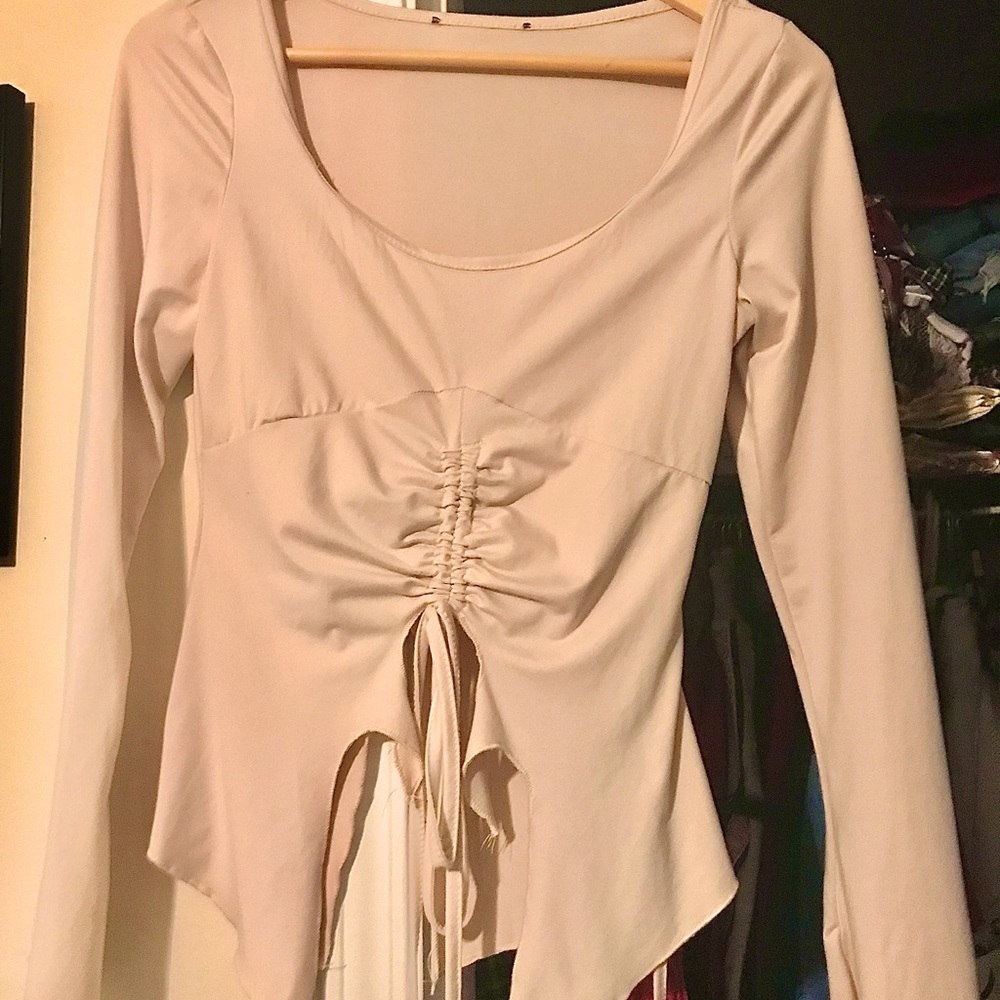 Size Small Beige Adjustable Top